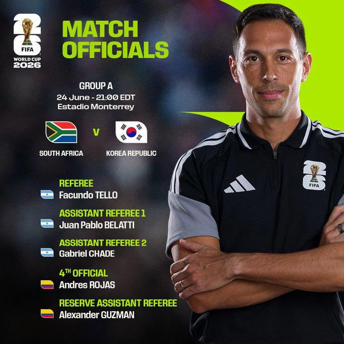 Bafana Bafana get Argentina referee